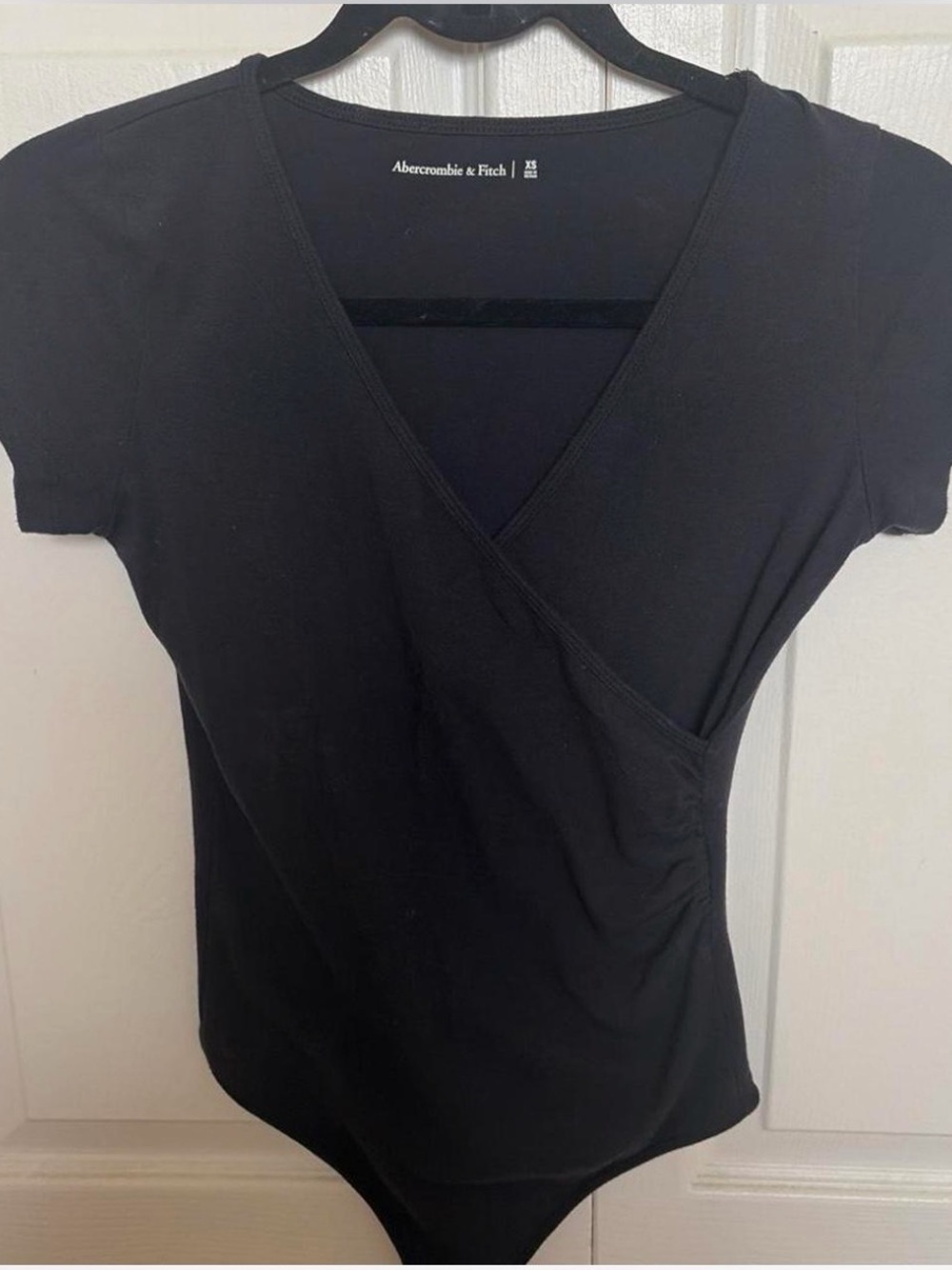 Abercrombie & Fitch Black V Neck Bodysuit Size XS
